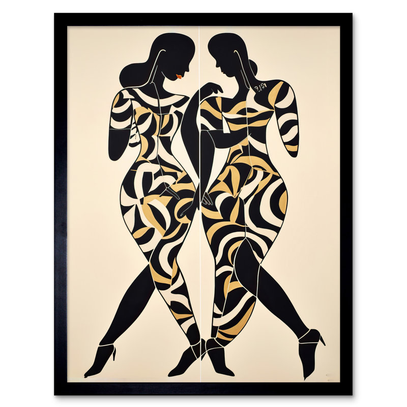 Aldesina Women With Abstract Dress - Single Picture Frame Print