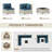 9 Pieces Design-Oriented Rattan Patio Conversation Sets With Cushions-760047968