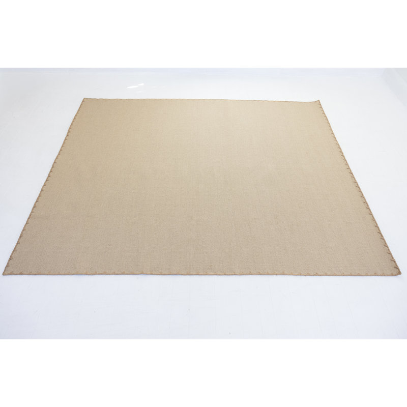 Sag Harbor Flatweave Wool Dhurrie Rug, Rectangle 12' x 15', Beige