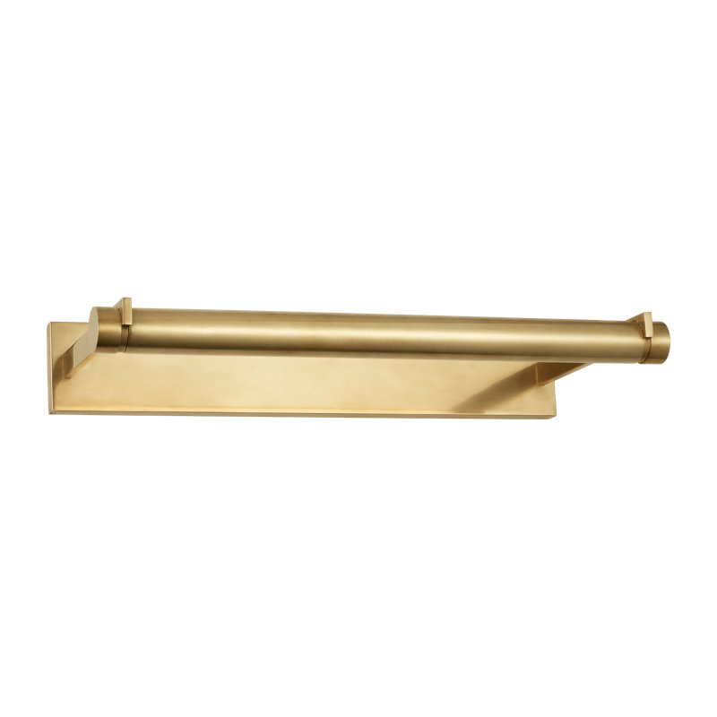 Katan Dimmable LED Wall Mount Picture Light, 2.8" H x 17" W x 8.3" D, Hand-Rubbed Antique Brass