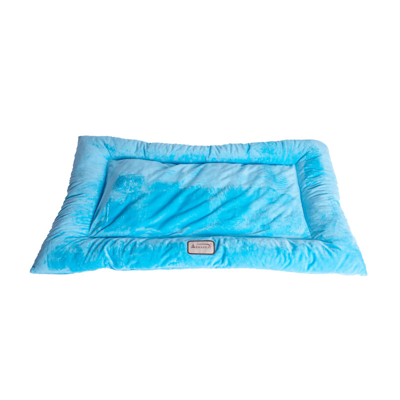 Tapis pour chien en velours doux, Grand (l 35 po x P 22 po x H 2 po), Bleu ciel
