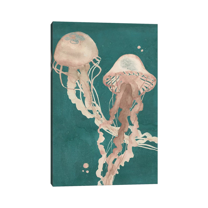 Jellyfish Dance I by Grace Popp - Wrapped Canvas Painting, 66.04 cm H x 45.72 cm W x 3.175 cm D