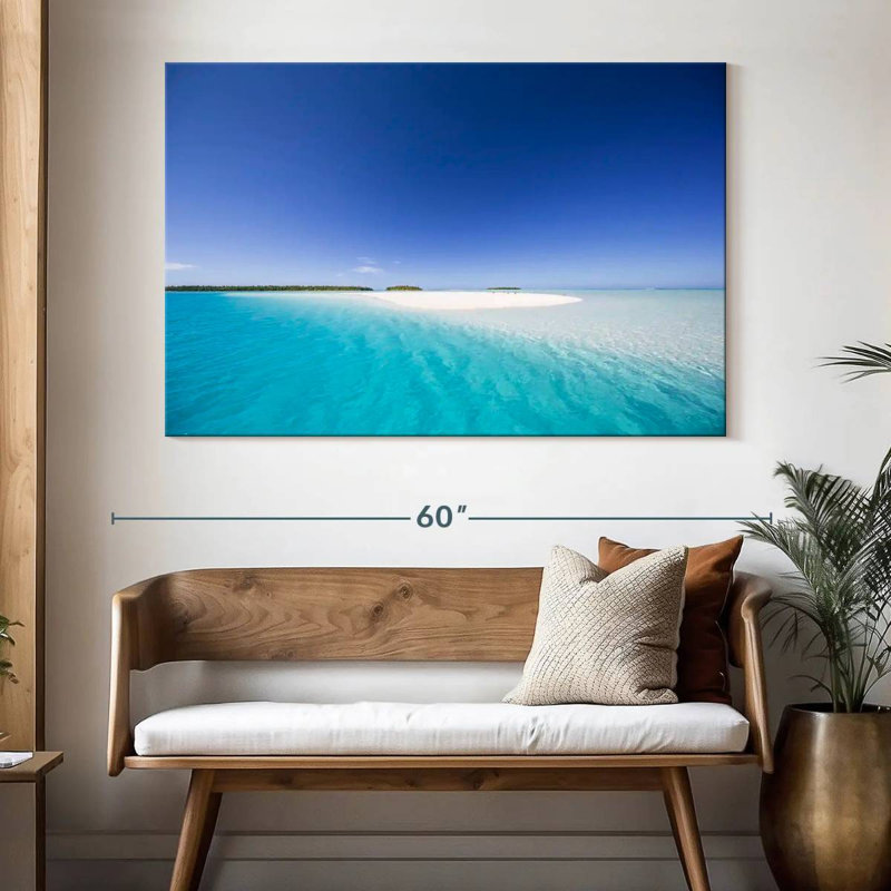 Gillard Turquoise Cook Islands Beach, 34" H x 51" W