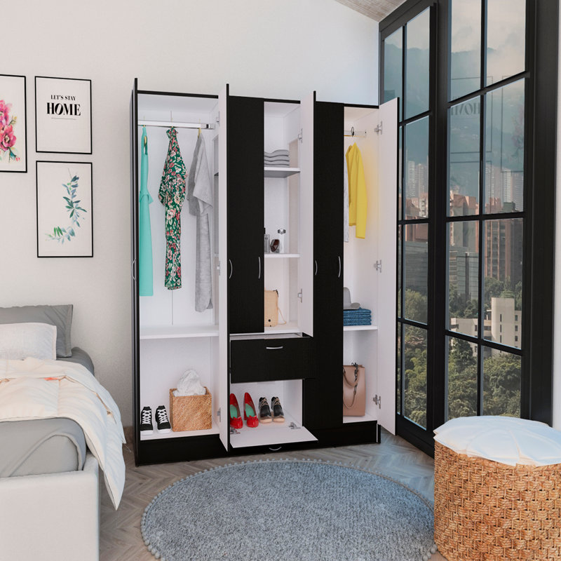 Armoire rectangulaire 1 tiroir 6 portes