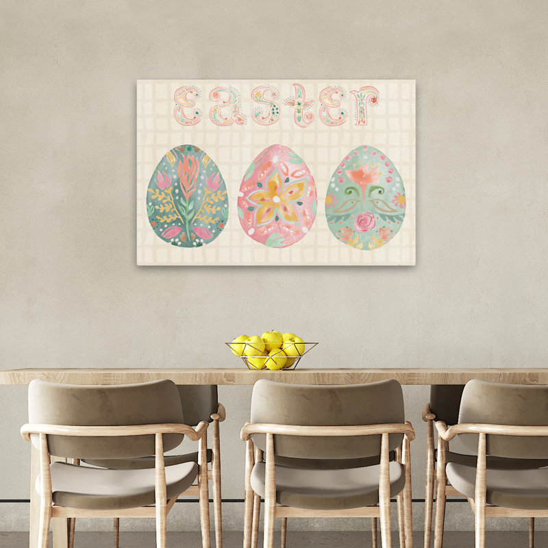 Printemps, chanson, contemporain, bleu, floral, crème, Pâques, H 36 po x l 24 po