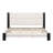 Kyrie Boucle Upholstered Bed With Square-Stitched Headboard & Wood Legs-114763645