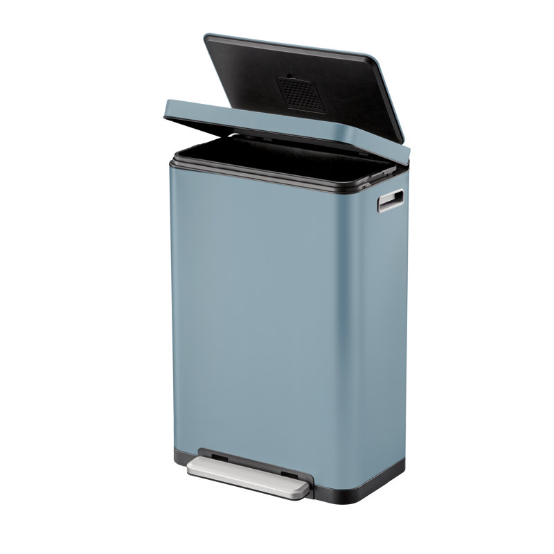 X Cube Kitchen Step-On Rubbish Bin, 161.79cm H x 91.94cm W x 75.43cm D , 30, Matte Titanium Blue