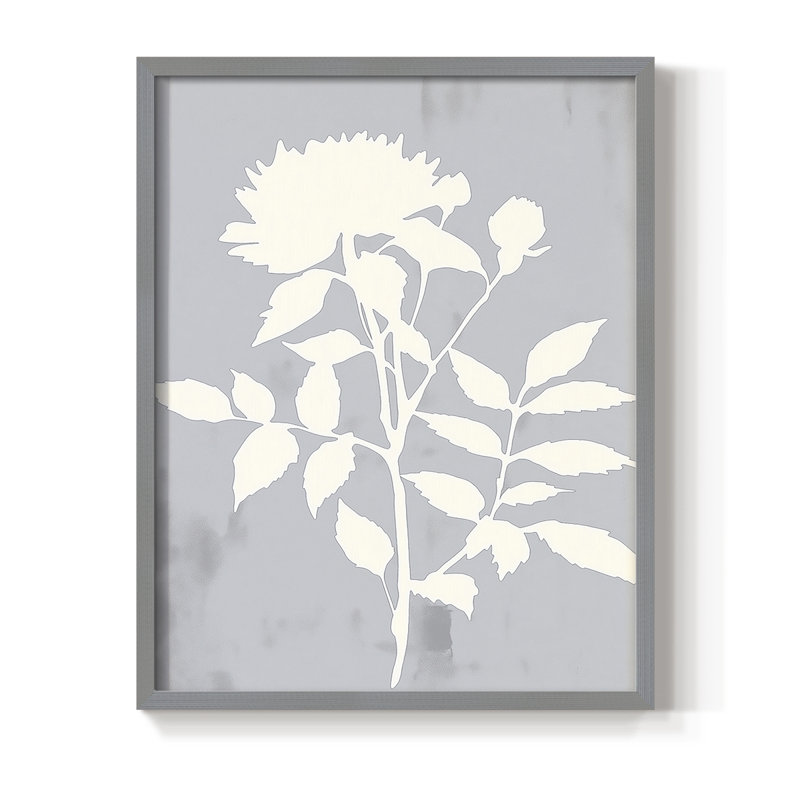 NAUTICAL Series CVIII Framed Print - Solid Wood, 21" H x 17" W, Grey