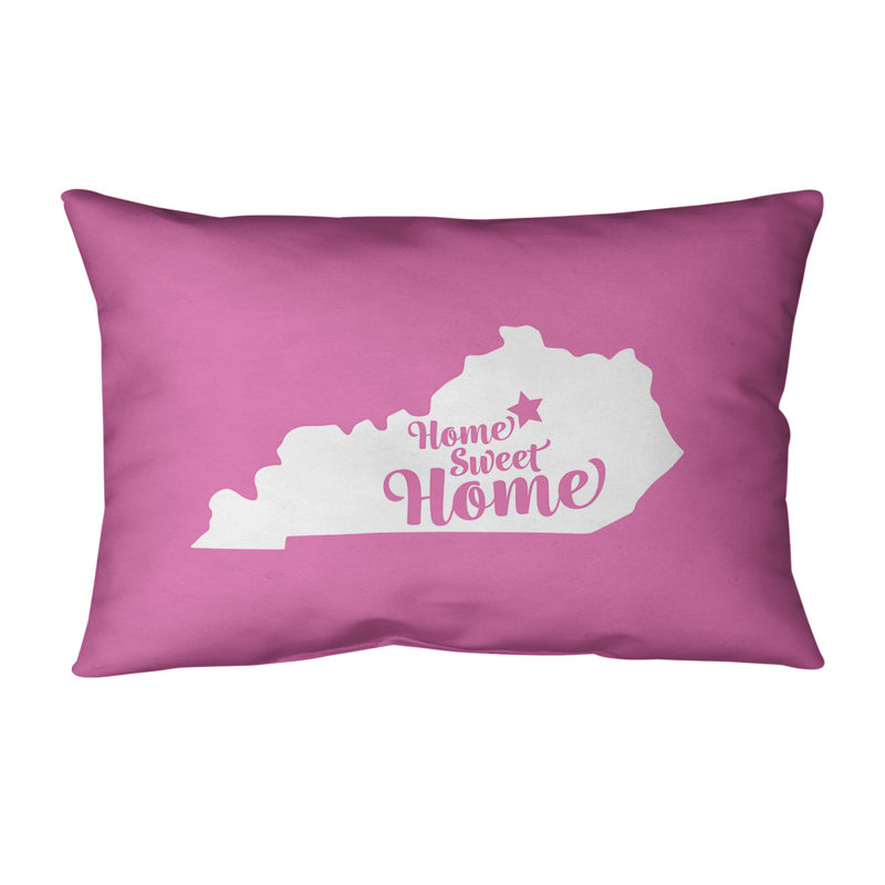 Home Sweet Indoor/Outdoor Lumbar Pillow, Pink, Lexington