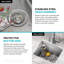 Évier de cuisine en acier inoxydable calibre 18 KRAUS Fairlane-109402226-114834511