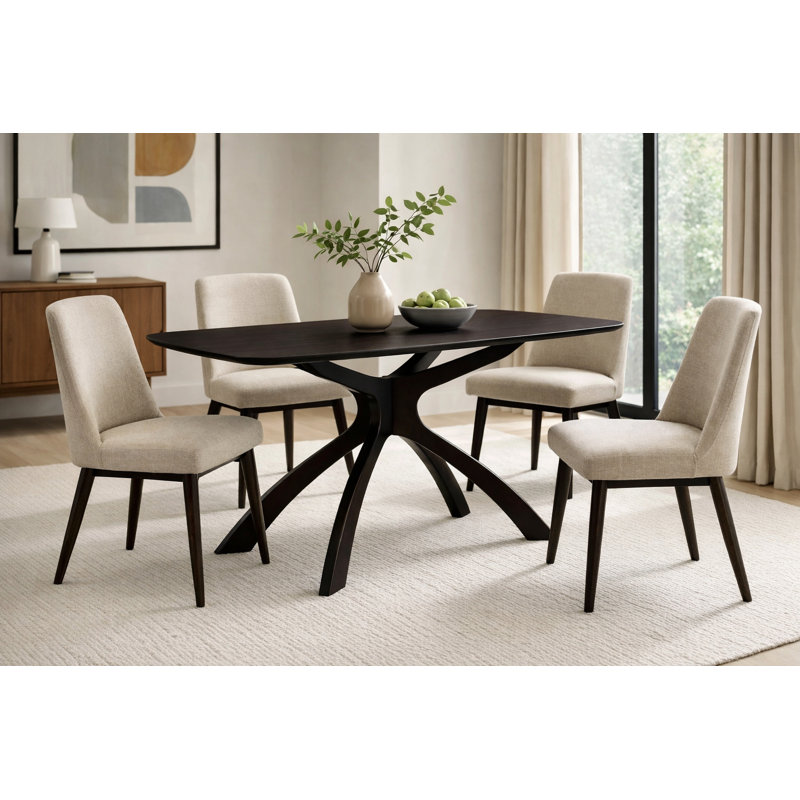 Gin Solid Wood Base Dining Table
