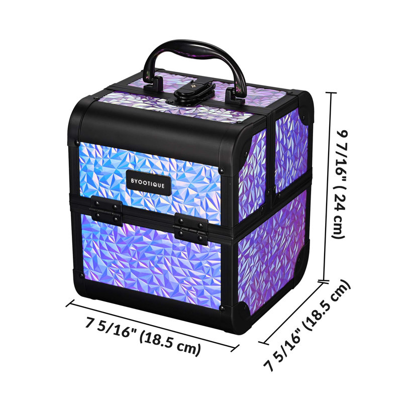 Organisateur de maquillage en aluminium Laerte, Sirène, mauve