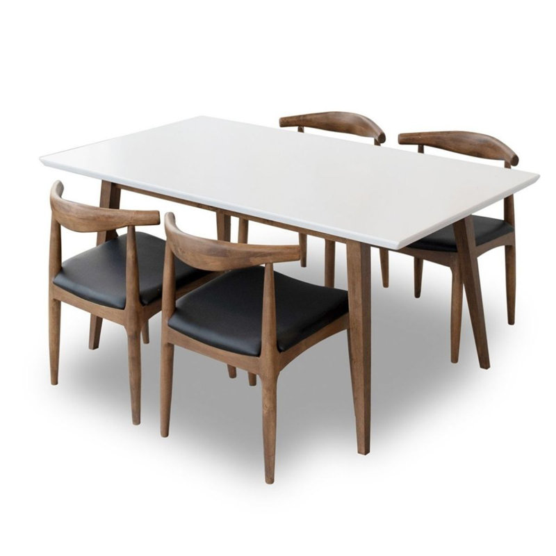 Ensemble repas pour 4 personnes Hreinn, Blanc, Noir
