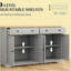 Buffet avec tiroirs de rangement, buffet avec tablettes réglables-1680646291
