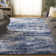 Tapis beige / bleu Mercurio