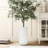 19" H White Geometric Tall Planter-1076257835