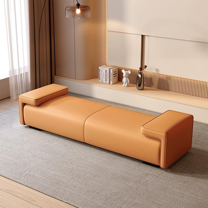 Banc avec revêtement, Orange clair, H 18,9 po x l 47,24 po x P 19,69 po