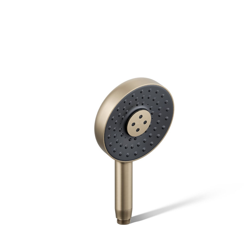 Statement 2.5 GPM Round Multifunction Handshower With Katalyst Air-Induction Technology, Vibrant French Gold, 2.5 GPM