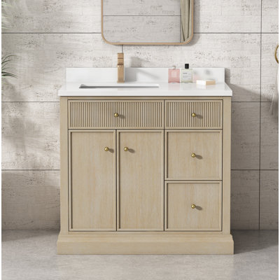 Maxbano 36" Culture Bathroom Vanity with Backsplash