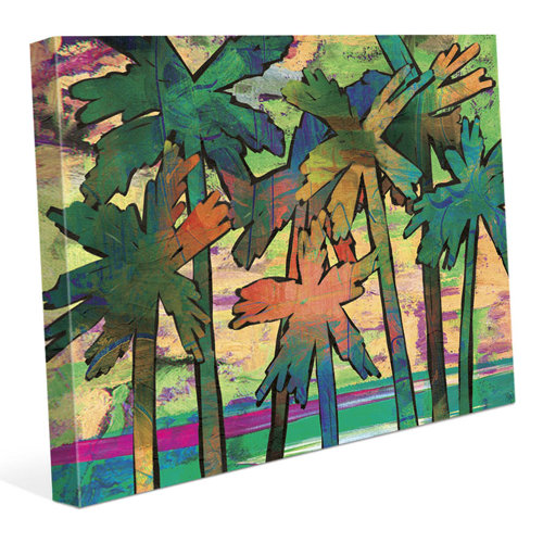 Click Wall Art Psycho Palms Theta On Canvas Print | Wayfair