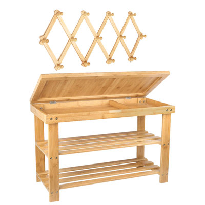 Solid Wood Storage Bench