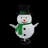 Collapsible Fabric Snowman Lighted Display