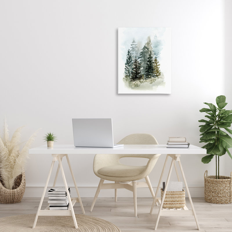 «Layered Forest Trees», art mural sur toile par Victoria Barnes, H 30 po x l 24 po