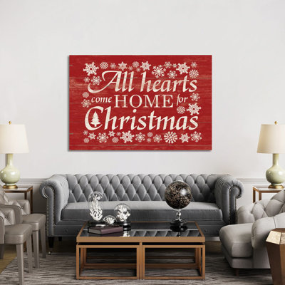 «All Hearts Come Home For Christmas», reproduction d'art sur toile tendue