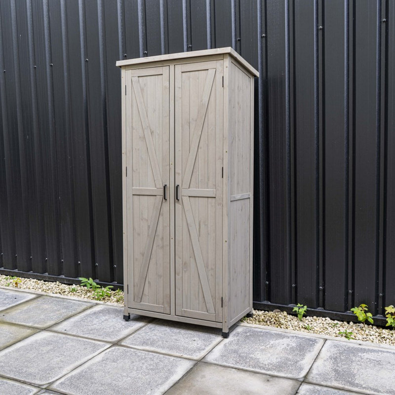Cottondale Solid Wood Single Storage Cabinet ( 183cm H x 85cm W x 51cm D)