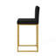 Tabouret moderne à hauteur de comptoir avec dossier complet et structure en fer robuste-1024667757