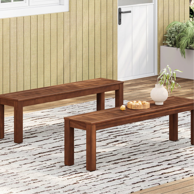 Banc en bois 60,49 po 2 - finition rustique, structure robuste