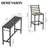 55" Pub Height High Top Bar Table With 2 Cushioned Bar Stools