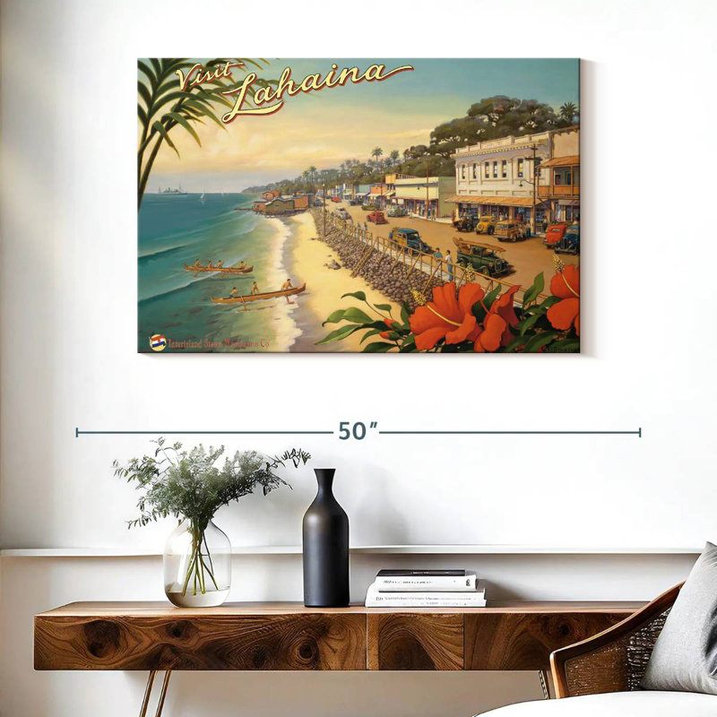 Gillard Visit Lahaina, 26" H x 39" W