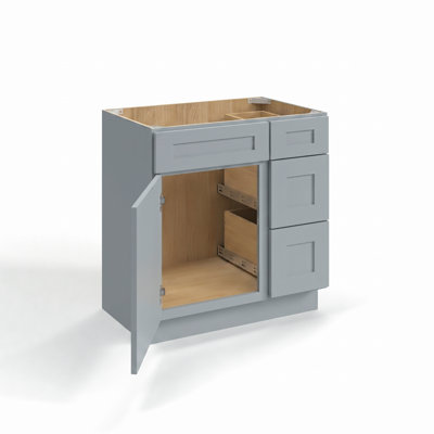 Armoire combinée avec meuble-lavabo gris Shaker 1800cabinets