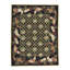 Hand-Knotted High-Quality Black and Green Runner