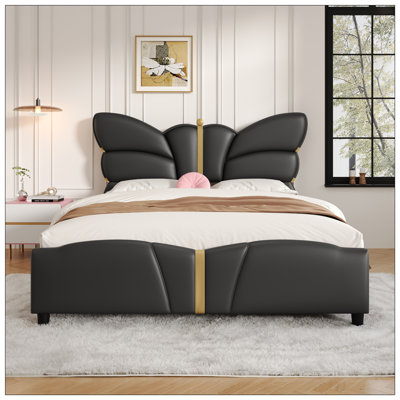 Butterfly PU Leather Bed