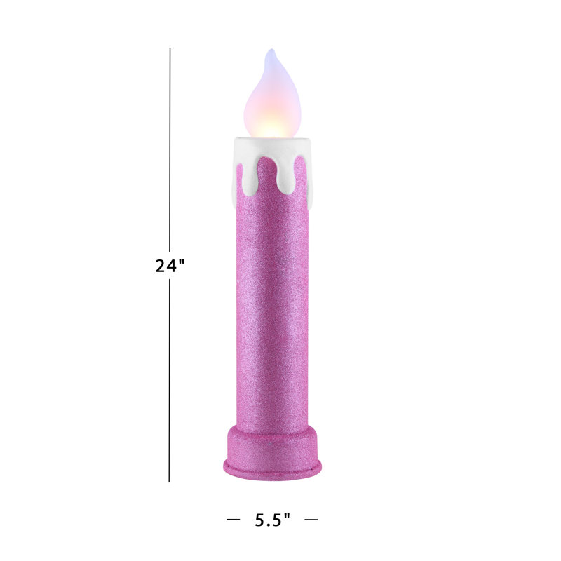 Bougies d'extérieur 24 po, Rose