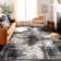 Abstract Yellow/Black/Gray Area Rug