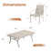 63" Patio Dining Set with Extra Large Rectangular Dining Table and 6 Stackable Armrest Chairs