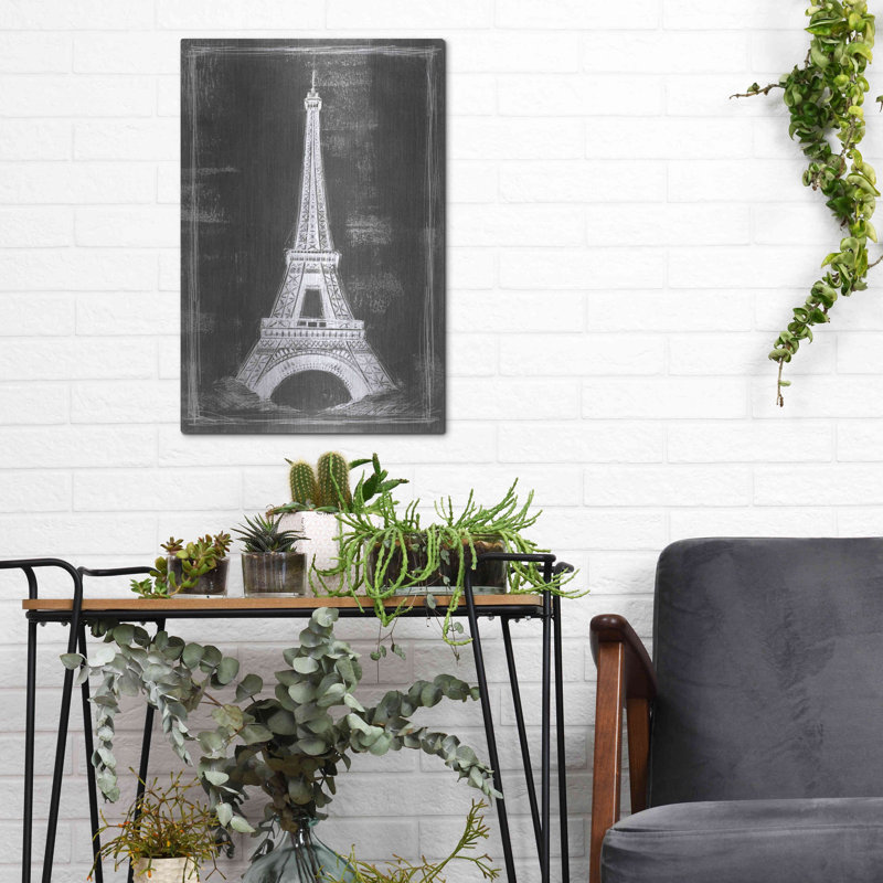Art mural en métal Latitude Run® «European Icon Blueprint I» par Ethan Harper, H 16 po x l 12 po