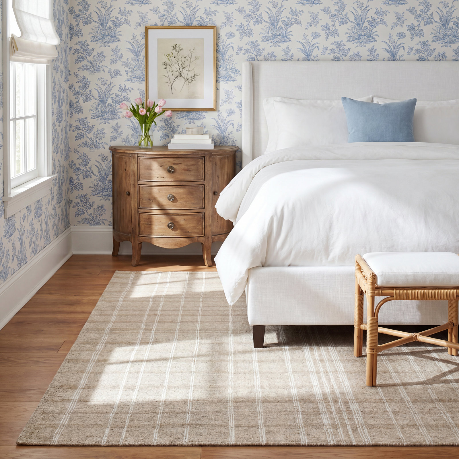 Sanura Hand-Tufted Striped Wool Rug, Rectangle 7'9" x 9'9"