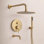10-Inch High-Pressure Rainfall Shower System, Tub Faucet Set with Pressure Balanced Valve