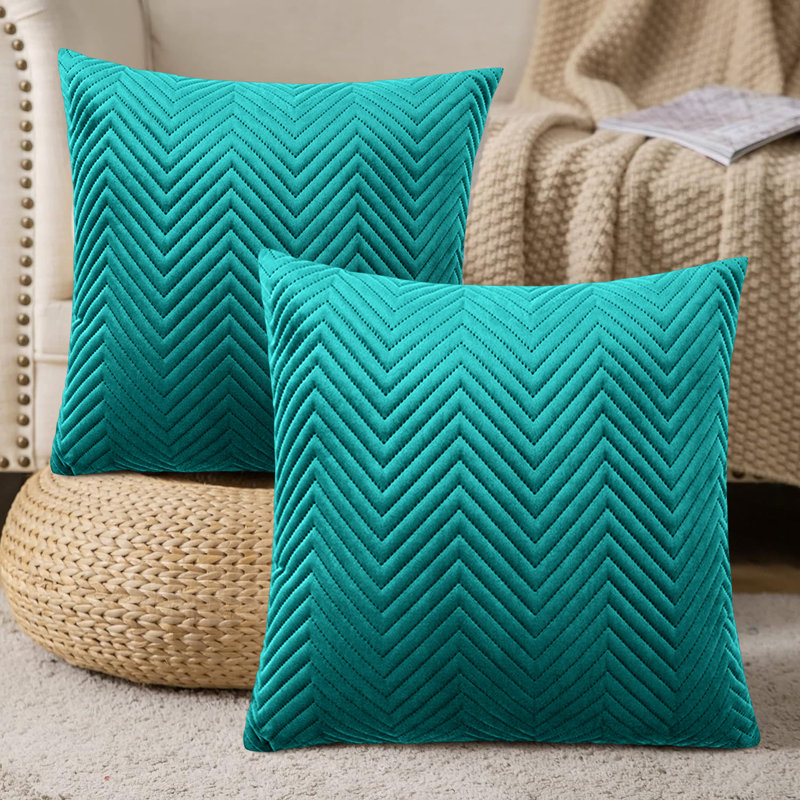 Square Cushion Cover, Emerald