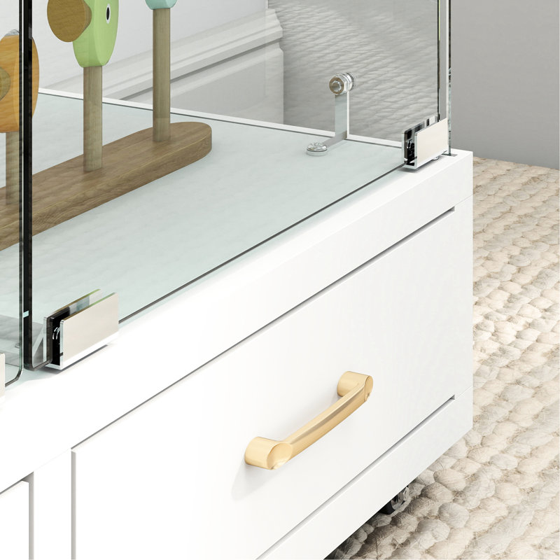 Armoire blanche à 2 portes avec assemblage rapide, DEL à 13 couleurs et 4 tablettes pour un rangement élégant et moderne
