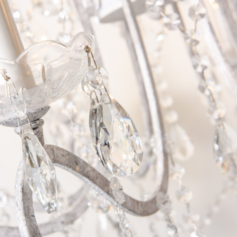 Lustre traditionnel de style bougie Valmira , H 27,5 po x l 31,4 po x P 31,4 po, 8 lumières