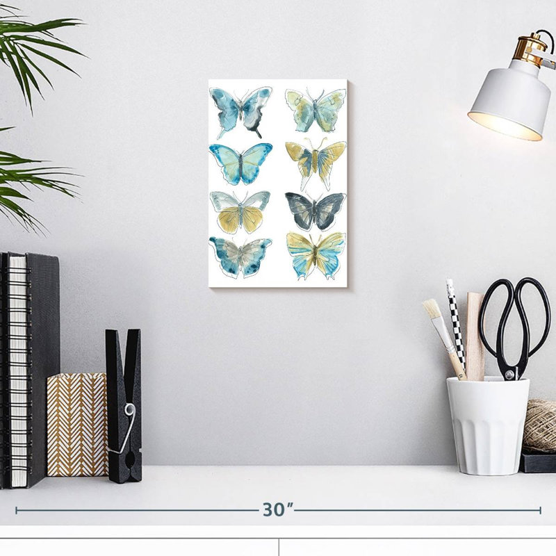 Brampt Butterfly Blues I, 12" H x 8" W