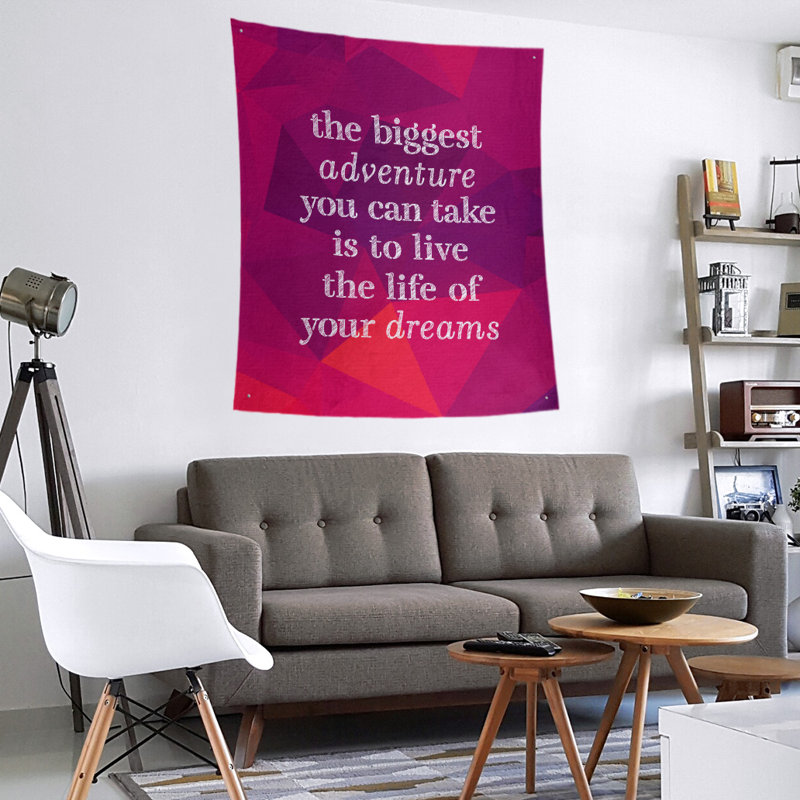 Tapisserie de polyester de la plus grosse citation adventure, H 60 po x l 51 po, Rubellite