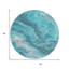 Tapis rond bleu 8 po
