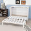 Lit escamotable double avec ports USB, tiroirs de rangement et lattes-1239075988