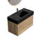 Meuble-lavabo mural moderne Mid-Century avec matériaux durables et tiroirs à fermeture silencieuse Doreli